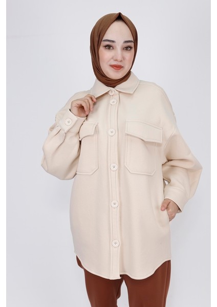 10360 3 Ip Kumaş Içi Pamuklu Cepli Ceket