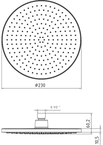 Eca Purity Yuvarlak Duş Başlığı 23X23 102145051