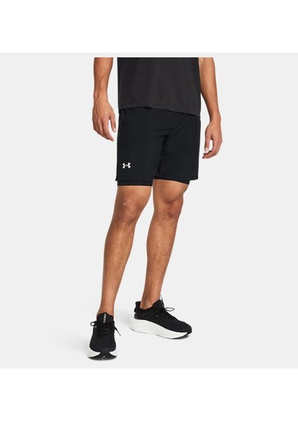 Under Armour Launch 7 2-In-1 S Erkek Siyah Şort 1382641-001