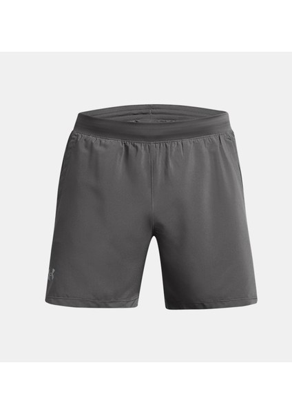 UA Launch 5'' Shorts 1382617-025 Erkek Gri Spor Şort