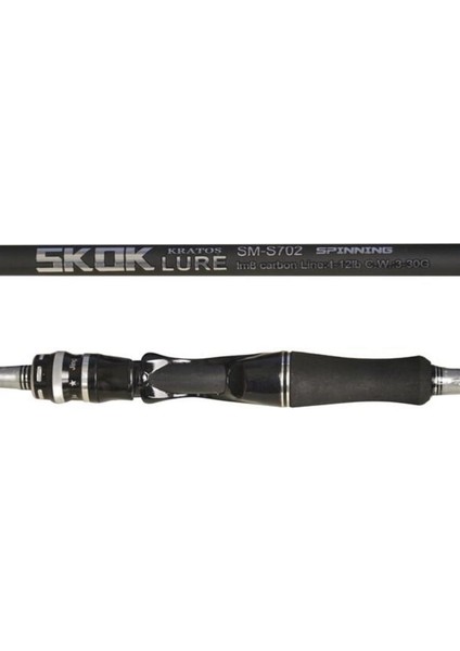 Skok Lure Spin 2,40CM. 3-30 gr 2 Parça Im8 Carbon Spin Kamışı