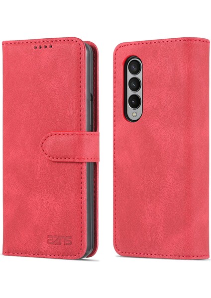 Pu Deri Manyetik Toka Kapatma Samsung Galaxy Z Kat3 5g-Kırmızı (Yurt Dışından)