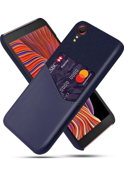 Samsung Galaxy Xcover Için Kart Yuvası Tasarımı ile Iyi Korunmuş Bez+Deri+Pc Telefon Kılıfı (Yurt Dışından)