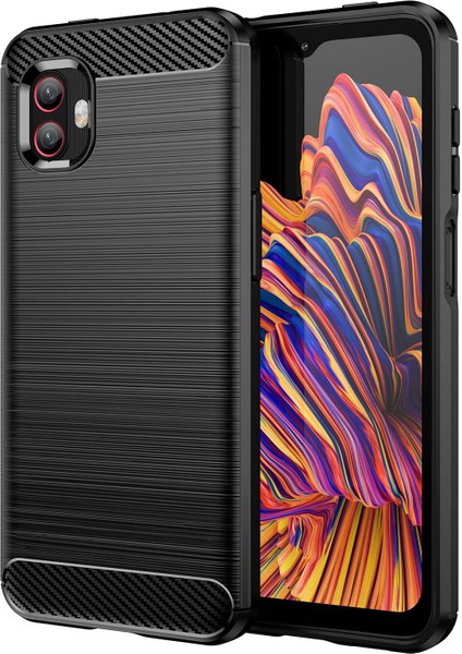 Samsung Galaxy Xcover6 Pro 5g/xcover Pro 2 5g Drop Tpu Tpu Anti-Drop Tpu Kılıf Karbon Fiber Doku Fırçalanmış Yüzeye Dayanıklı Kapak Black (Yurt Dışından)