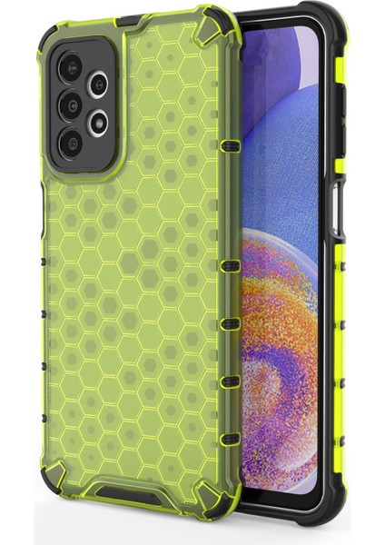 Samsung Galaxy A23 5g (Global Versiyon)/4g Petek Dokulu Yumuşak Tpu+Sert Pc Telefon Kılıf Hibrit Koruyucu Kapak Yeşil (Yurt Dışından)