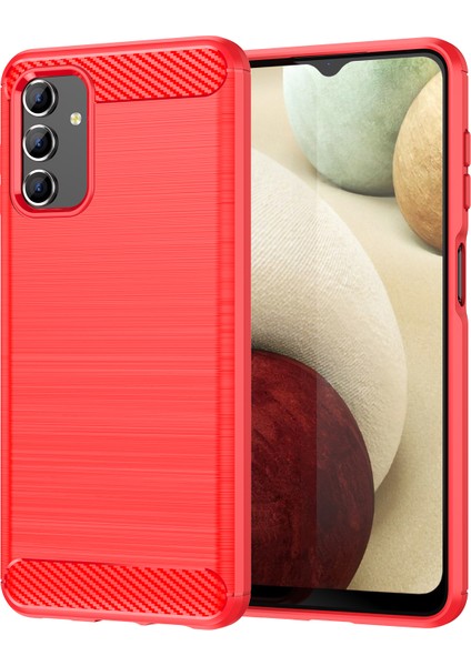 Samsung Galaxy A13 4G/5G/A04S Için 1.8mm Karbon Fiber Doku Tpu Kasa Parmak Izi Kırıklamaya Dayanıklı Fırçalanmış Yüzey Telefon Koruyucu Kapak-Kırmızı (Yurt Dışından) fiyatları