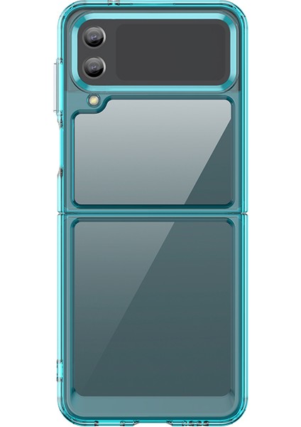 Tpu+Akrilik Hibrit Kılıflar, Samsung Galaxy Z Flip4 5g Şok Geçirmez Cep Telefonu Koruyucu Kasa Kapak-Şeffaf Mavi (Yurt Dışından) fiyatları