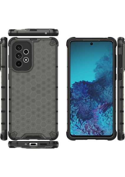 Samsung Galaxy A73 5g Için Petek Dokulu Iyi Korumalı Tpu+Pc Telefon Kılıfı Kapak Black (Yurt Dışından) fiyatları