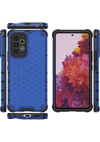 Samsung Galaxy A73 5g Petek Dokulu Iyi Korumalı Tpu+Pc Telefon Kılıfı Kapak Mavisi (Yurt Dışından) fiyatları