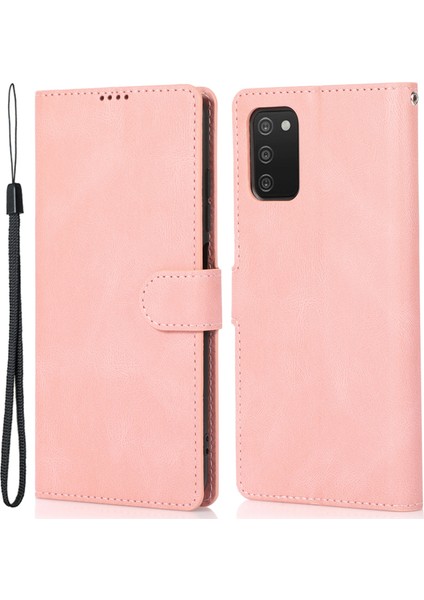 Pu Deri+Tpu Telefon Kılıfı Cüzdan Stand Kapağı Samsung Galaxy A03'LER (166.5 x 75.98 x 9.14MM) Için Kayışlı (Yurt Dışından)