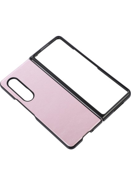 Samsung Galaxy Z Fold4 Için 5g Şok Geçirmez Anti-Fall Dokulu Pu Deri Kaplama Kılıfı Sabit Pc Telefon Kapak Pembe (Yurt Dışından) fiyatları