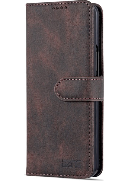 Pu Deri Manyetik Toka Kapatma Samsung Galaxy Z Fold3 5g-Brown Için Stand Cüzdanı ile Iyi Korumalı Şok Geçirmez Telefon Kılıfı (Yurt Dışından)