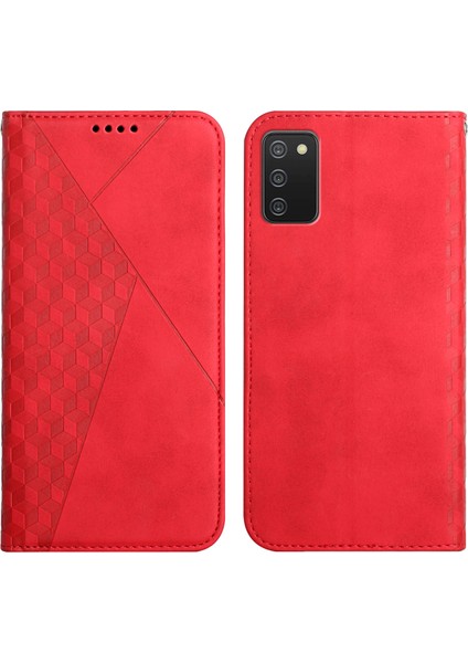 Rhombus Baskı Pu Deri Kılıf Samsung Galaxy A03S (166.5 x 75.98 x 9.14MM) Için Güçlü Mıknatıs Cüzdanı Standı Tasarımı (Yurt Dışından)