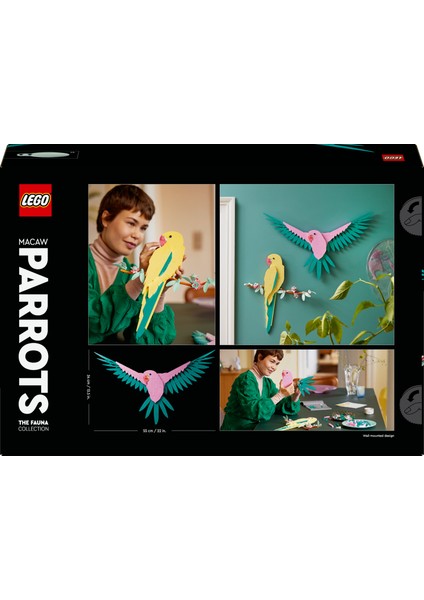 ® Art Fauna Koleksiyonu Macaw Papağanları 31211 - Yetişkinler için Koleksiyonluk ve Sergilenebilir Tablo Yapım Seti (644 Parça)
