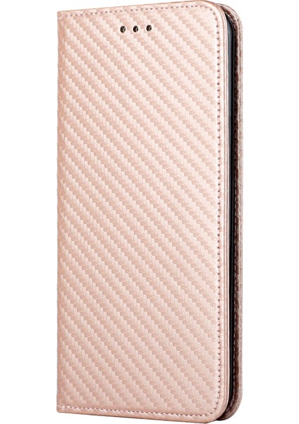 Karbon Fiber Doku Otomatik Emici Deri Telefon Standı Samsung Galaxy A31 4g-Ros (Yurt Dışından)