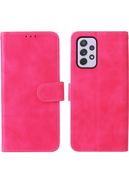 Cilt Touch Duygu Pu Deri+Tpu Telefon Kapak Stand Samsung Galaxy A73 5g-Rose Iç (Yurt Dışından)