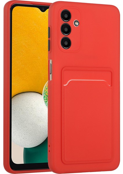 Samsung Galaxy A13 5G/A04S 4g (164.7 x 76.7 x 9.1 Mm) Kamera Lens Koruması Şok Geçirmez Tpu Kart Tutucu-Kırmızı ile Kaymaz Telefon Kasası (Yurt Dışından)