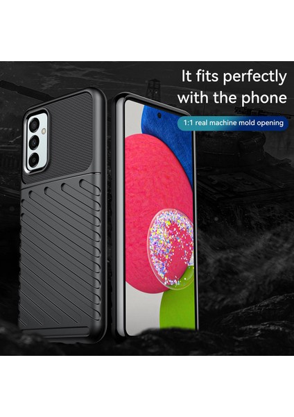Samsung Galaxy M23 5G/F23 Için 5g Thunder Serisi Dimi Doku Şok Dokun Tpu Kapak Kaymaz Koruyucu Telefon Kasa-Black (Yurt Dışından) fiyatları