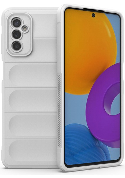 Samsung Galaxy M52 5g Tpu Şok Geçirmez Anti-Slip Phone Kılıfı Kesin Kesim Kamera Koruma Guardian-White (Yurt Dışından)