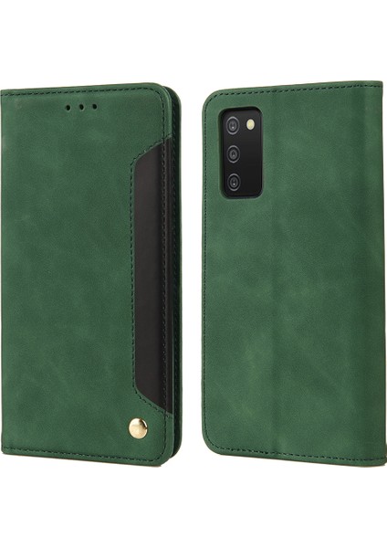 Hafif Telefon Standı Kapağı Şok Geçirmez Iş Telefon Kasası Samsung Galaxy A03S (166.5 x 75.98 x 9.14MM) Için Deri Kabuk Ekleme (Yurt Dışından)