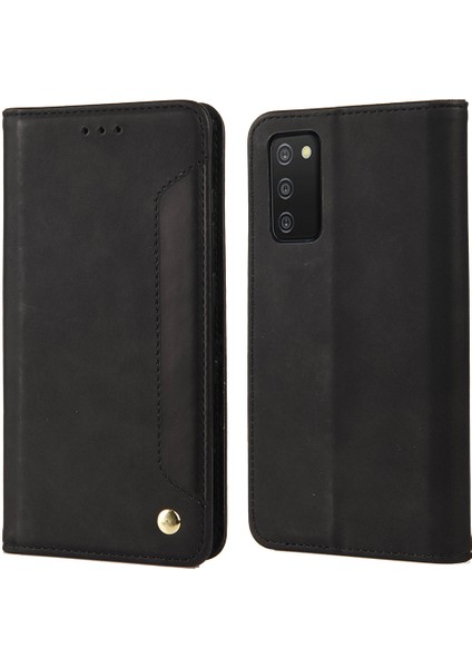 Hafif Telefon Standı Kapağı Şok Geçirmez Iş Telefon Kasası Samsung Galaxy A03S (166.5 x 75.98 x 9.14MM) Için Deri Kabuk Ekleme (Yurt Dışından)