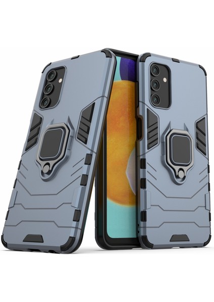 Şok Geçirmez Koruma 2-1 Arada Hibrid Sert Pc Yumuşak Esnek Tpu Samsung Galaxy A13 4g/5g-Dark Mavi Için Ring Kickstand ile (Yurt Dışından)