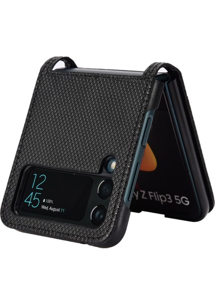 Samsung Galaxy Z Flip4 Için 5g Şok Geçirmez Telefon Kasası Elmas Doku Pu Deri+Tpu Stand-Black ile Kapak (Yurt Dışından) fiyatları