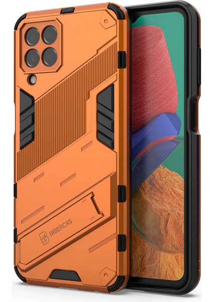 Samsung Galaxy M33 5g (Global Versiyon) Kickstand Combo Pc+Tpu Impact-Dirençli Koruyucu Kılıf Çift Katman Şok-Absorpsiyon Kapak-Yörünge (Yurt Dışından)