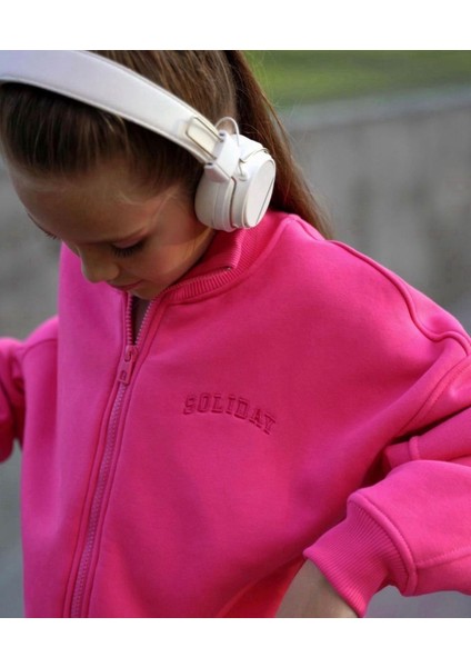 Soliday Hırkalı Kışlık Tarz Takım- Pembe modelleri