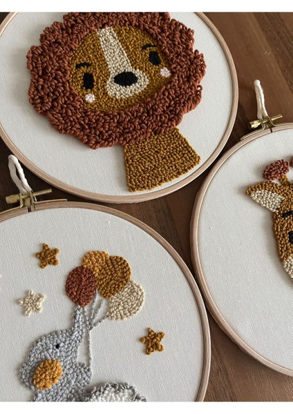 21.5cm 3'lü Set Bebek/çocuk Odası Duvar Süsü/punch Nakis Duvar Panosu/bebek Hediyelik fiyatları