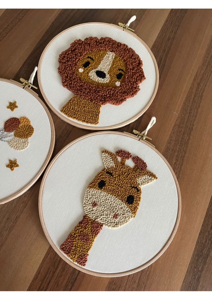 21.5cm 3'lü Set Bebek/çocuk Odası Duvar Süsü/punch Nakis Duvar Panosu/bebek Hediyelik modelleri