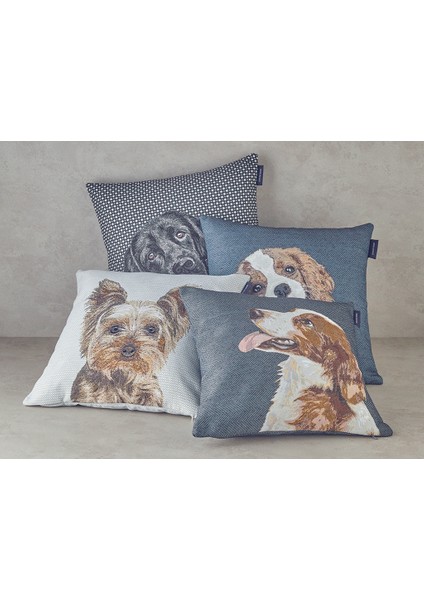 Breton Goblen Kırlent Kılıfı Mavi modelleri