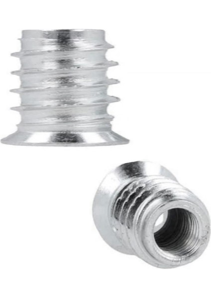 Metal Düz Dişli Dübel Ahşap Dübeli M10 13X15 Diş Çinko Mobilya Bağlantı Ünite Birleştirme (50 Adet)