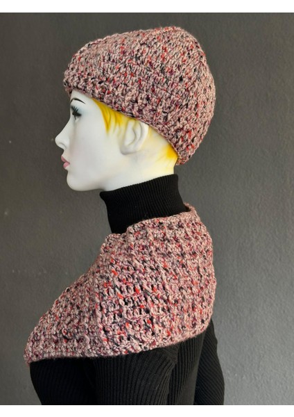 El Örgüsü Bere Boyunluk Set Düğme Detaylı Takım modelleri