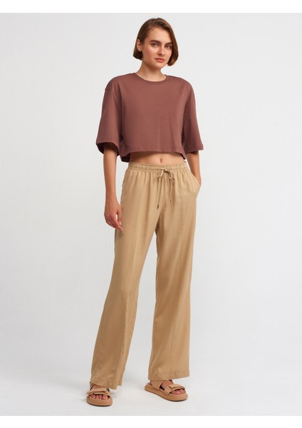 71150 Pijama Sitili Pantolon-Camel