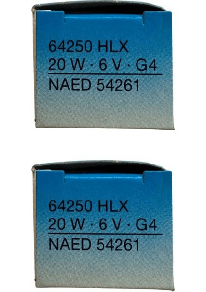 64250 Hlx 20W 6V G4 Duylu Esb Halojen Ampul (2 Adet)