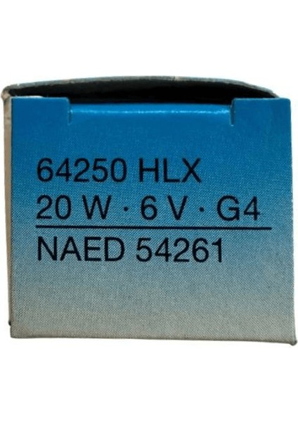 64250 Hlx 20W 6V G4 Duylu Esb Halojen Ampul (2 Adet)
