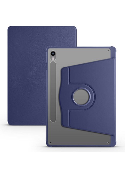 Casestreet Samsung Galaxy Tab S9 SM-X710 Kılıf Standlı Katlanabilir Pu Silikon Tf2 Lacivert