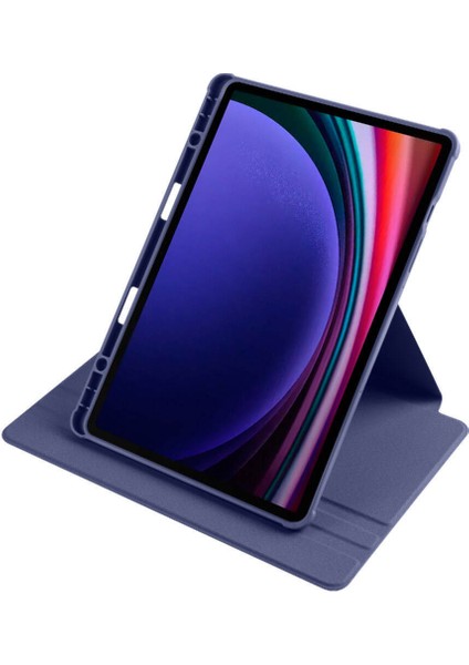 Casestreet Samsung Galaxy Tab S9 SM-X710 Kılıf Standlı Katlanabilir Pu Silikon Tf2 Lacivert