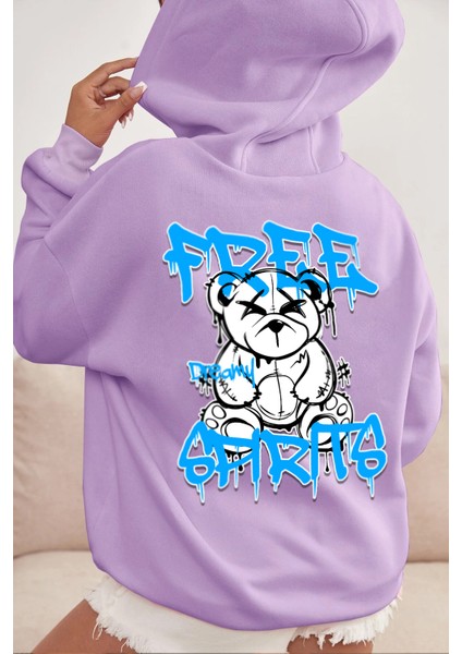 Uygun Tarz Free Grafiti Sırt Baskılı Sweatshirt
