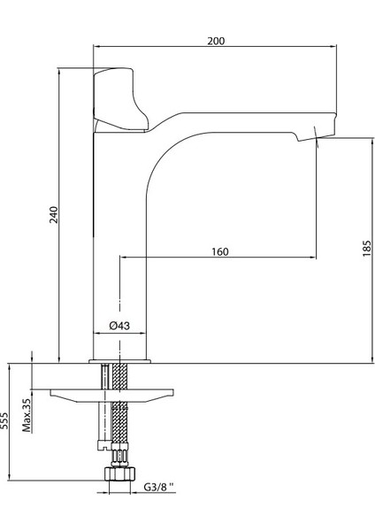 Eca Myra Orta Boy Tip Lavabo Bataryası Mat Beyaz Renkli 102108983C4 fiyatları
