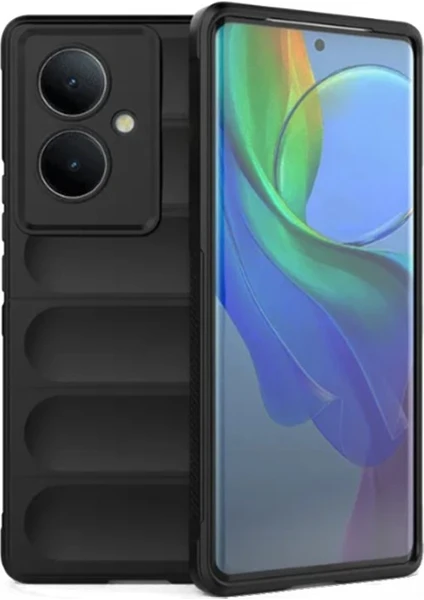 Case Street Vivo V29 Lite Kılıf Optimum Mat Kamera Korumalı Silikon Siyah