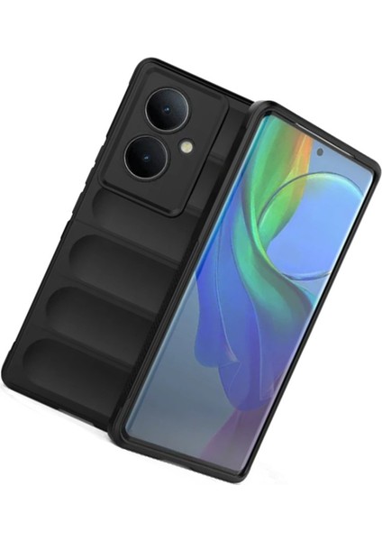 Case Street Vivo V29 Lite Kılıf Optimum Mat Kamera Korumalı Silikon Siyah