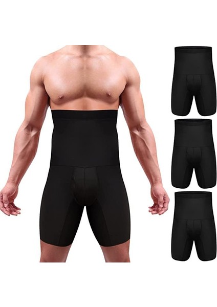 Karın Kontrol Bodysuit ve İç Çamaşırı Fitness Vücut Şekillendirici 3 Boyutlu Erkek Duble Korse Boxer