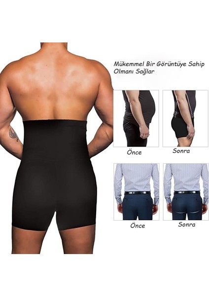 Karın Kontrol Bodysuit ve İç Çamaşırı Fitness Vücut Şekillendirici 3 Boyutlu Erkek Duble Korse Boxer modelleri