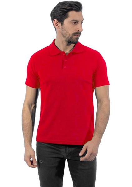 , Polo Yaka Tişört, Kırmızı -136E302- T-shirt, Tshirt, Kısa Kollu