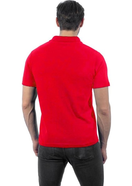 , Polo Yaka Tişört, Kırmızı -136E302- T-shirt, Tshirt, Kısa Kollu