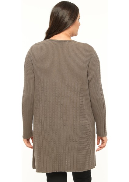 Triko Büyük Beden Cardigan Uzun Kadın Anne Dökümlü Hırka fiyatları