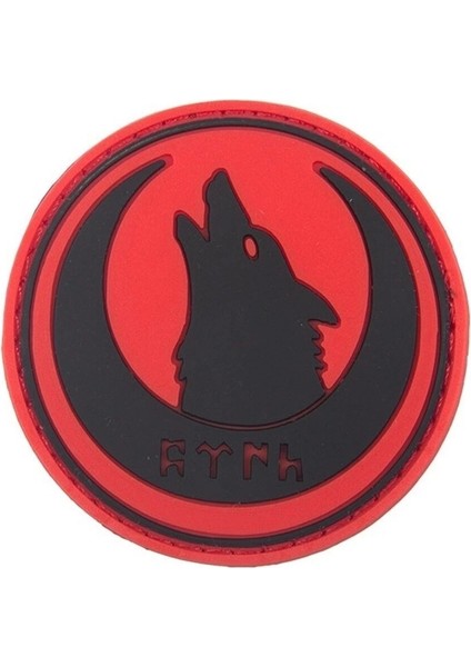 Hilal Içi Kurt Başı Silikon Patch Arma