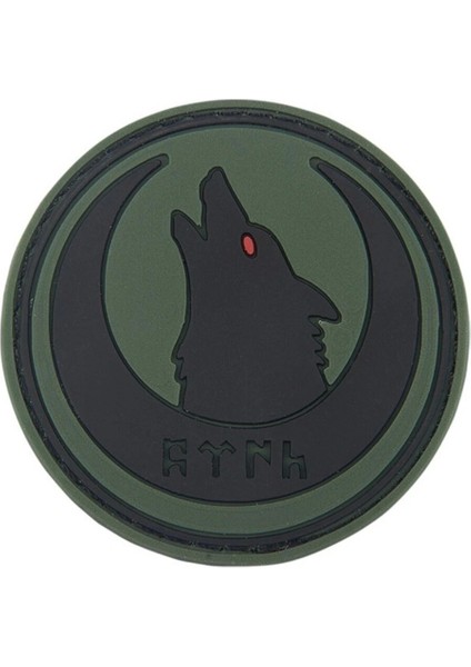 Hilal Içi Kurt Başı Silikon Patch Arma